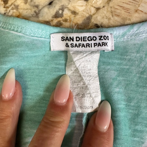 San Diego Zoo Peacock short sleeve T-shirt A line sz MD great condition birds - Picture 7 of 7